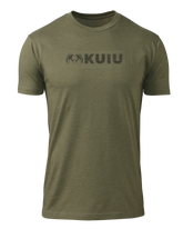 KUIU Topo Block Logo T-Shirt | Military Green