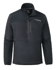 Sherpa Fleece Zip Pullover | Nightfall