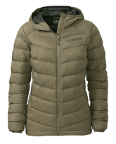 Women's Super Down LT Hooded Jacket | Khaki