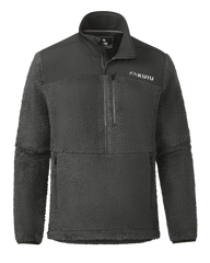 Sherpa Fleece Zip Pullover | Asphalt