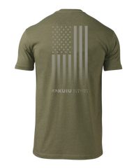 KUIU Vertical Flag Logo T-Shirt | Military Green