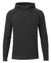 Canyon Waffle Hoodie | Black Heather