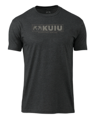 KUIU Topo Block Logo T-Shirt | Charcoal