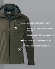 Axis Hybrid Hooded Jacket | Ash