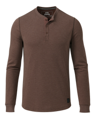 Canyon Waffle Henley | Cedar Heather