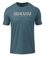 KUIU Block Logo T-Shirt | Indigo/Grey