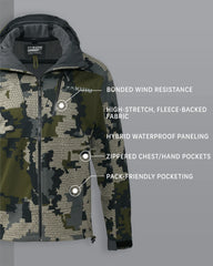 Axis Hybrid Hooded Jacket | Verde