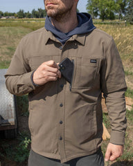 Motive Flannel Lined Shirt Jacket | Major Brown