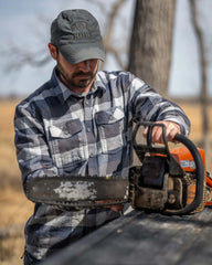 Field Flannel Shirt | Steel Blue Trio