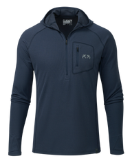 PRO Merino 200 Zip-T Hoodie | Steel Blue