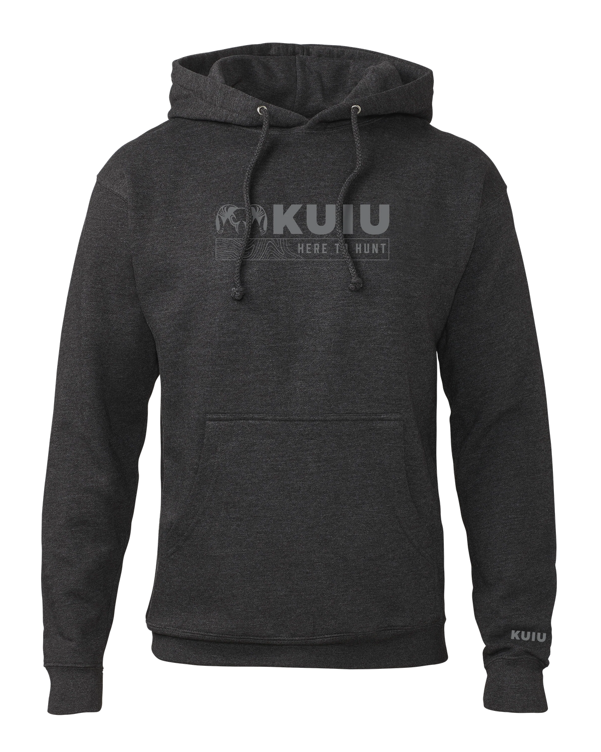 KUIU Topo Here to Hunt Hoodie | Charcoal