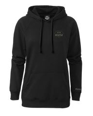 KUIU Women's Stacked Chest Logo Hoodie | Black