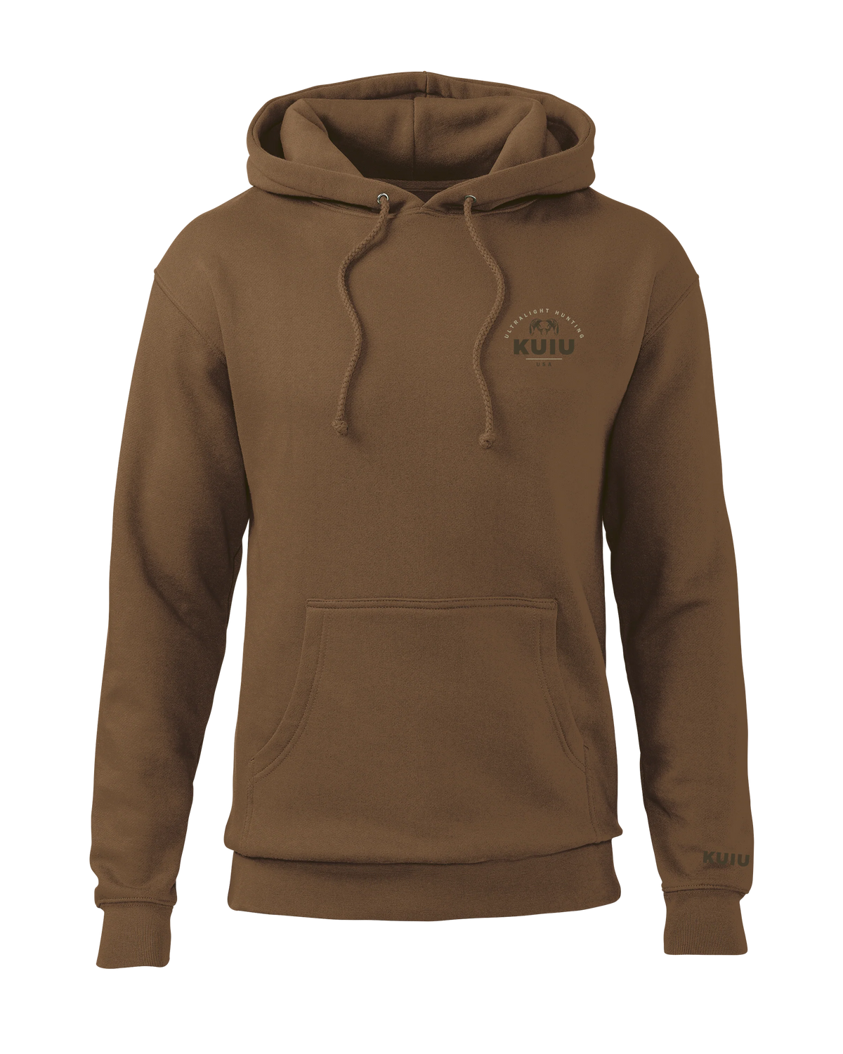 KUIU Stacked Chest Logo Hoodie | Saddle