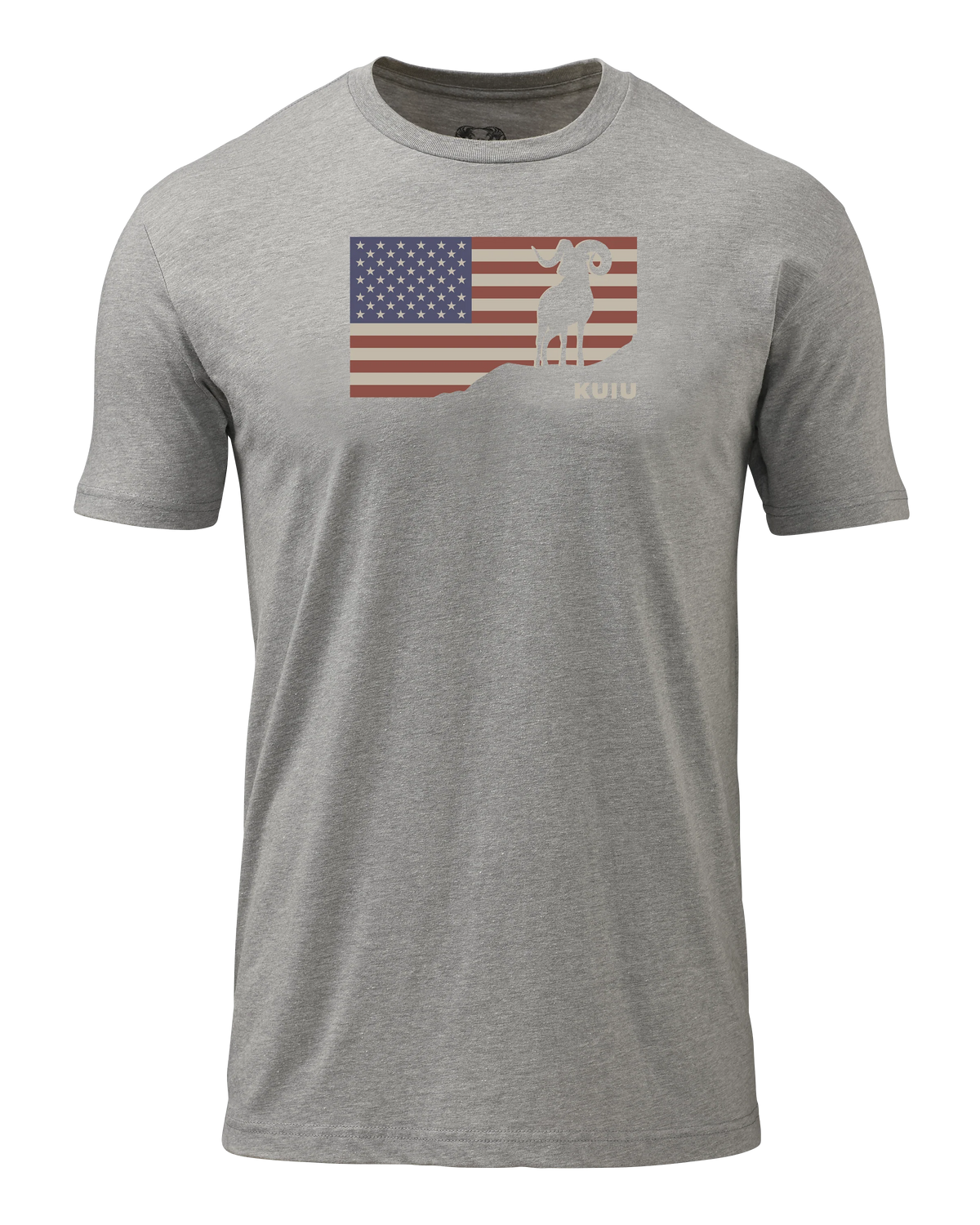 KUIU Ram Flag T-Shirt | Heather Grey