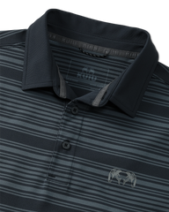 KUIU Performance Polo Stripe | Steel Blue Stripe