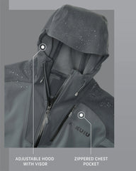 Axis Hybrid Hooded Jacket | Gunmetal