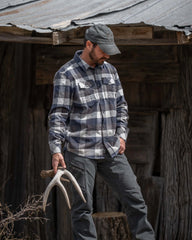 Field Flannel Shirt | Steel Blue Trio