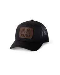 Youth Leather Patch Mesh Back Hat | Black