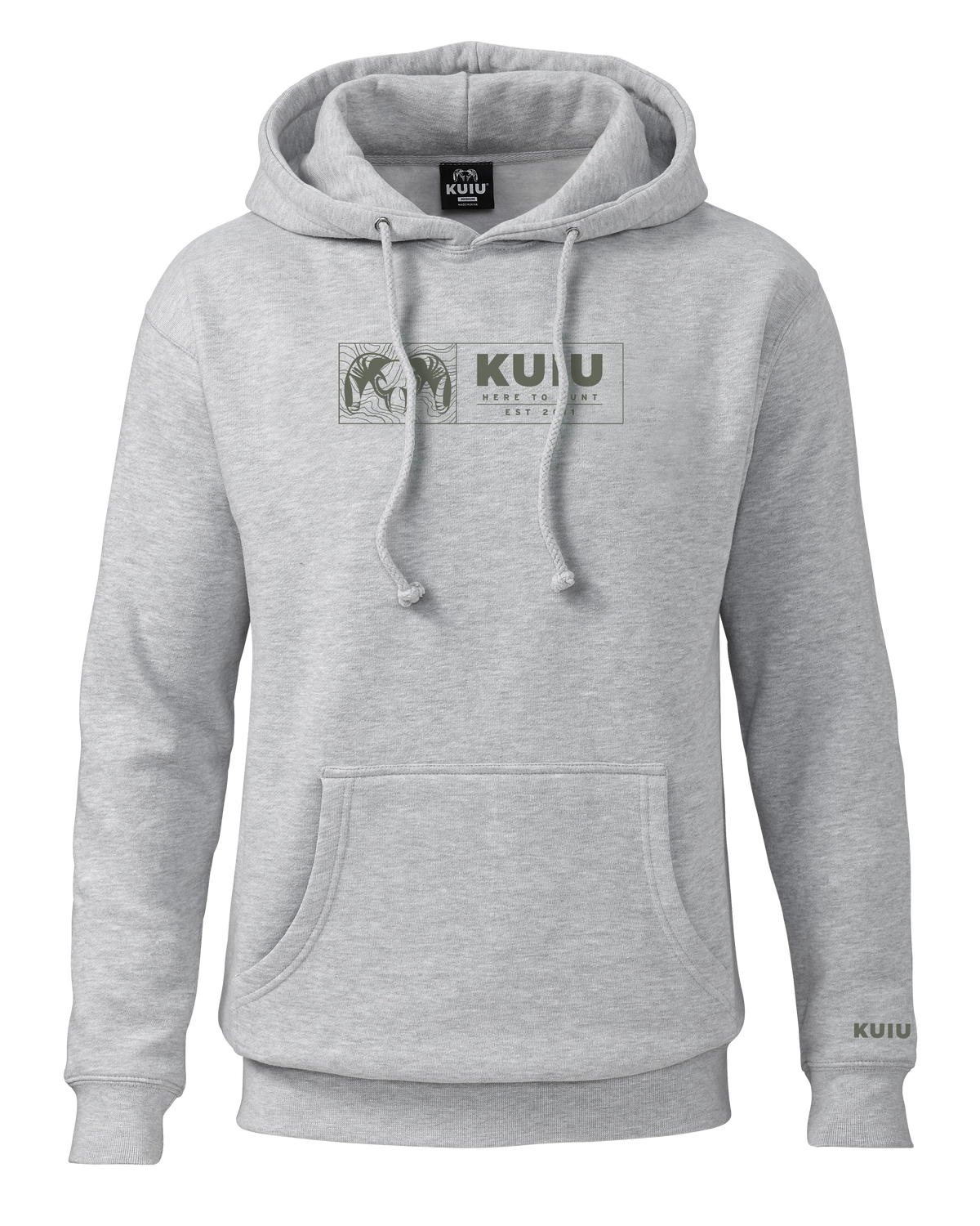 KUIU Topo Block Hoodie | Heather Grey