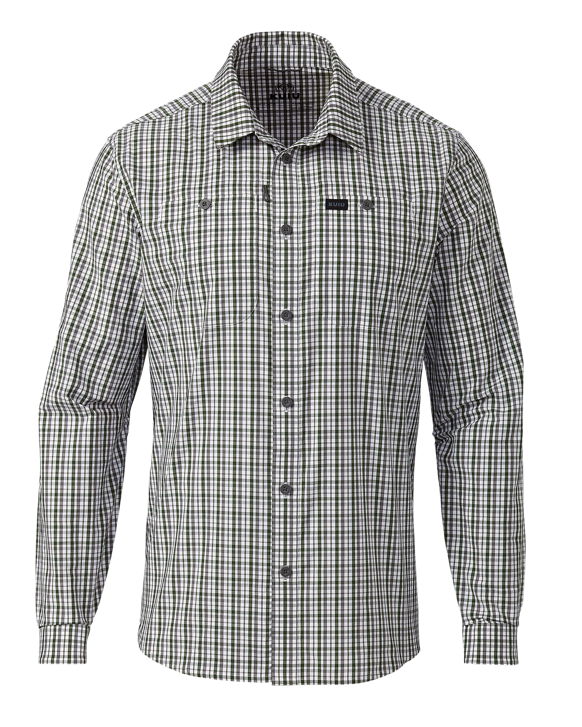 Borrego LS Shirt | Mini Cross Check Verde Plaid