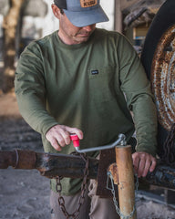 Workgrade LS Pocket Crew | Evergreen