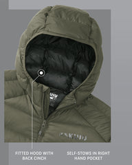 Super Down LT Hooded Jacket | Ash