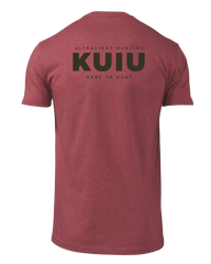 KUIU Here to Hunt Back Logo T-Shirt | Cardinal