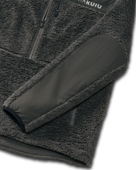 Sherpa Fleece Zip Pullover | Asphalt