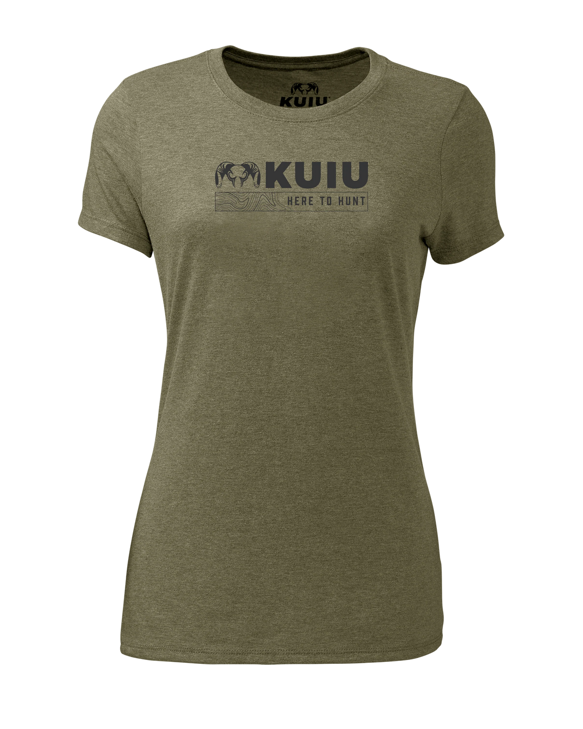 KUIU Women’s Topo Here to Hunt T-Shirt | Military Green