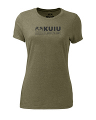KUIU Women’s Topo Here to Hunt T-Shirt | Military Green