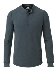 Canyon Waffle Henley | Steel Blue Heather