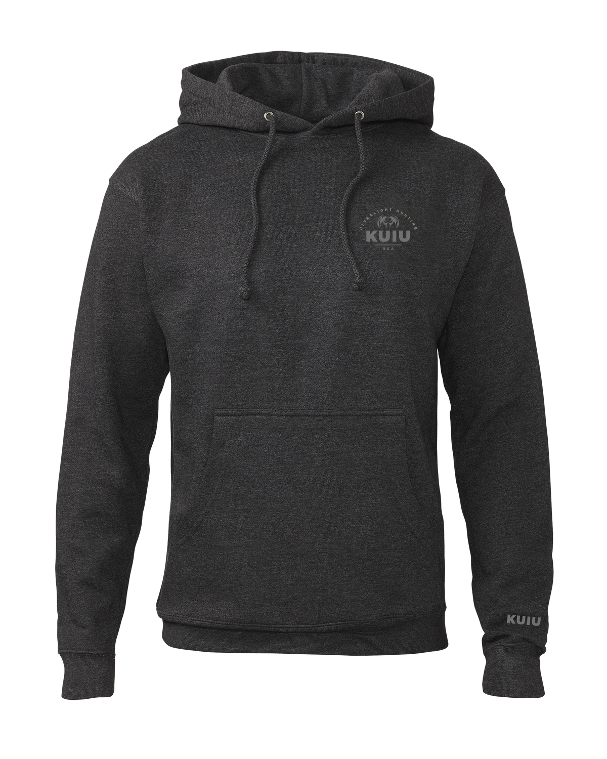 KUIU Stacked Chest Logo Hoodie | Charcoal