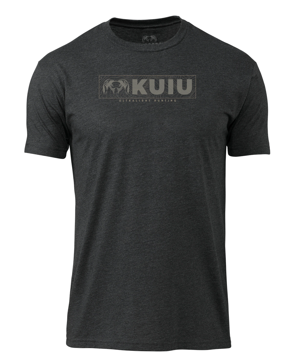 KUIU Topo Block Logo T-Shirt | Charcoal