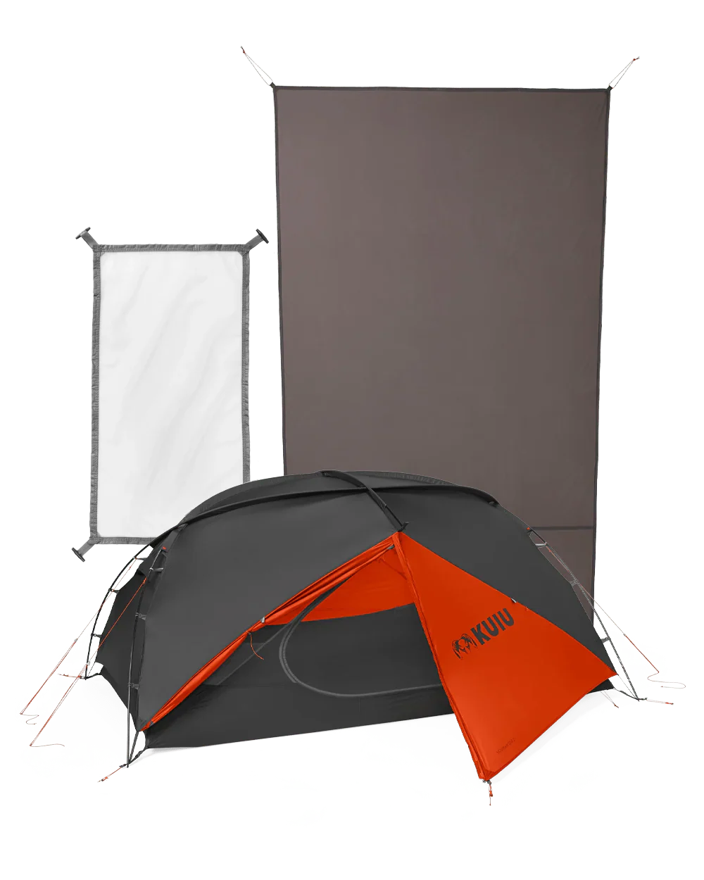 Mountain Star 2 Person Tent Set | Gunmetal-Orange