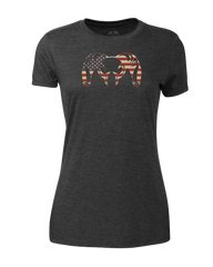 Women's Solid Patriotic Ram T-Shirt | Charcoal