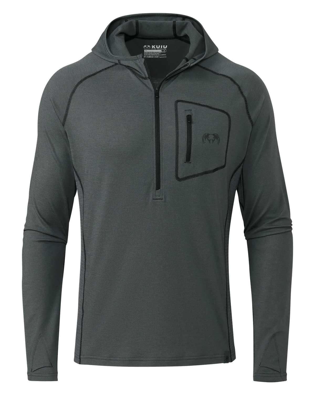 ULTRA Merino 145 Zip-T Hunting Hoodie | Gunmetal