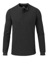Canyon Waffle Henley | Black Heather