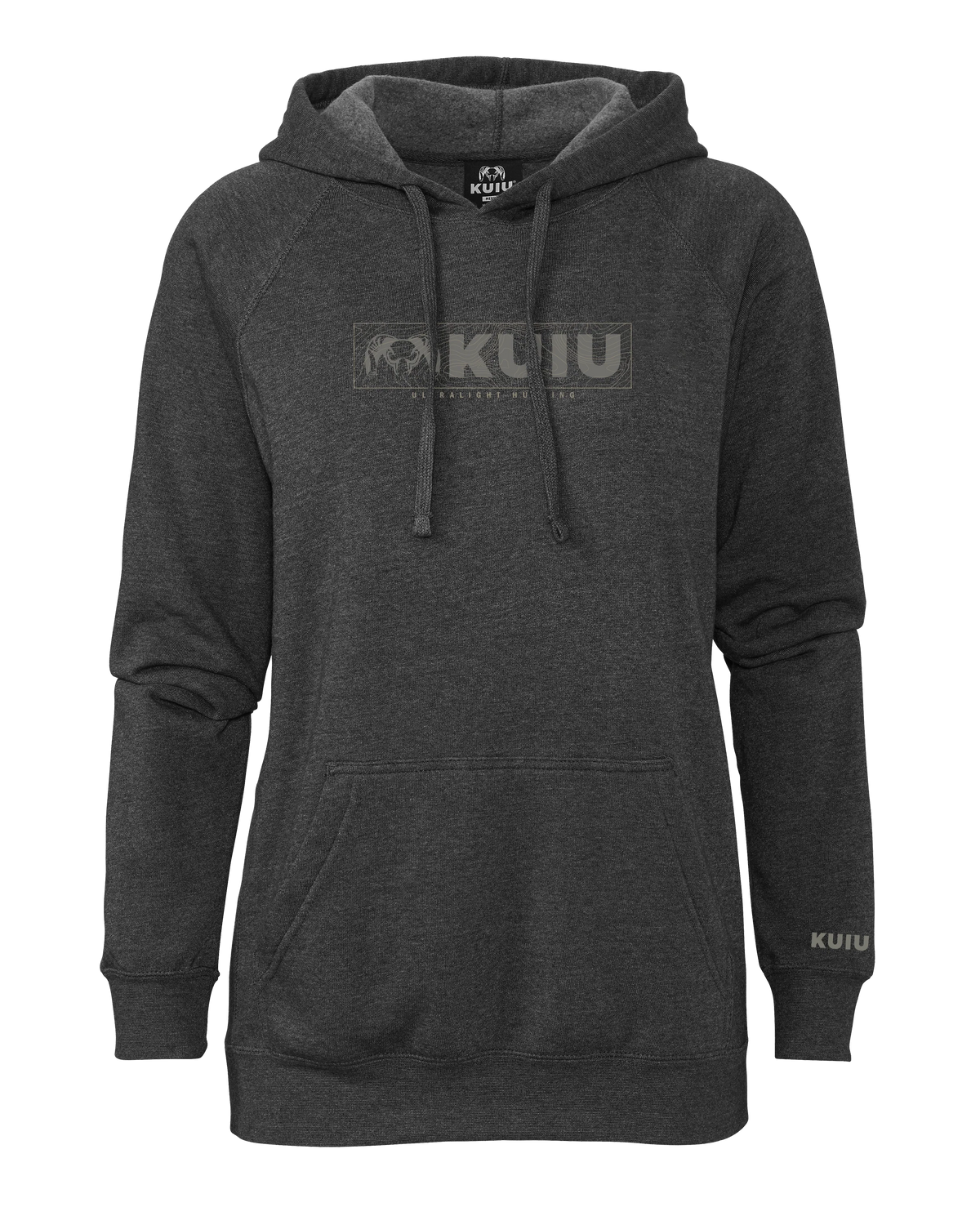 Women's Topo Block Logo Hoodie | Charcoal