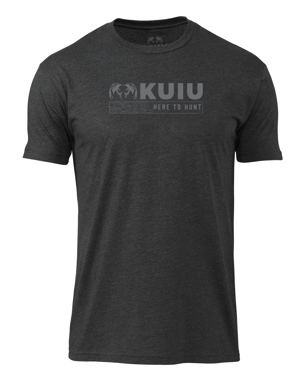 KUIU Topo Here to Hunt T-Shirt | Charcoal