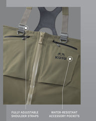 KUIU PRO HD Flex Zip Wader | Ash