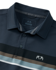 KUIU Performance Polo Stripe | Steel Blue Chest Stripe