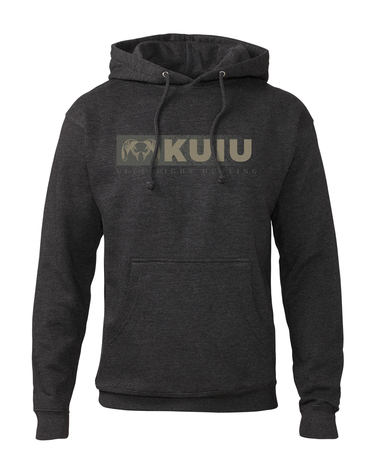 KUIU Distressed Logo Hoodie | Charcoal